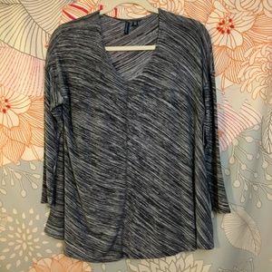 Cynthia Rowley Drapey V Neck Top 1X